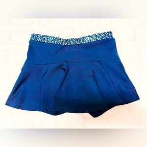 Varsity Cheer Navy Blue Skort with Sequin Waistband Adult XS